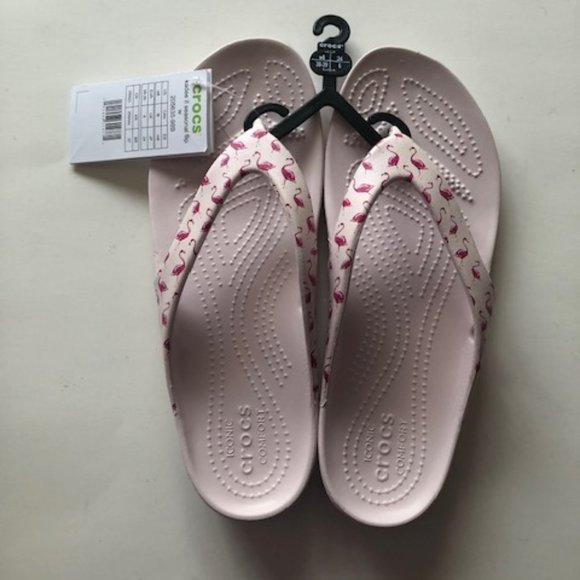 CROCS Shoes | Crocs Flamingo Flip Flops Size 8 9 | Poshmark